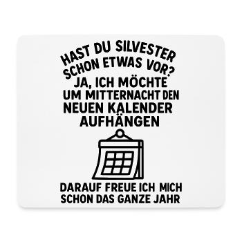 silvester kalender witz - Mousepad (Querformat) - Weiß - Vorne