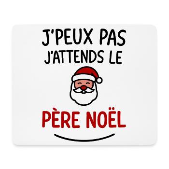 J’peux pas j’attends le Père Noël - Tapis de souris (format paysage) - blanc - Devant