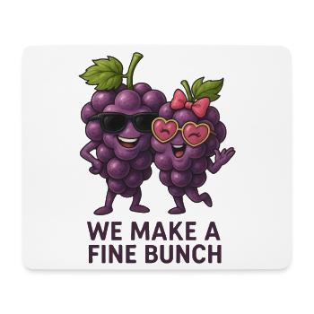 Feine Traubenbande mit Stil - Mousepad (Querformat) - Weiß - Vorne