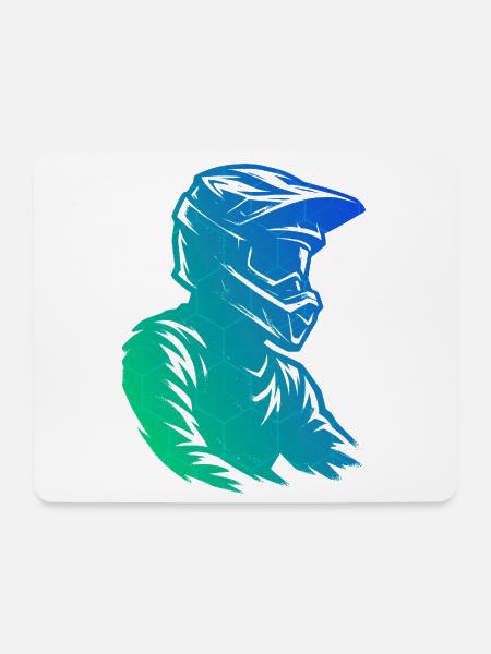 Cleanes Motocross Artwork für Motocross - Mousepad (Querformat) - Weiß
