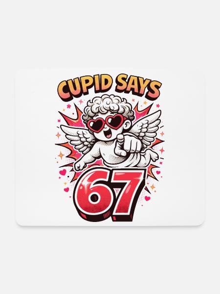Cupid Days 67 Liebe Valentinstag Geschenk Süß - Mousepad (Querformat) - Weiß