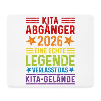 Kita Abgänger 2026 Legende verlässt Kita Gelände - Mousepad (Querformat) - Weiß - Vorne
