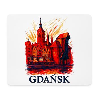 Gdansk Gdańsk City Motif Silhouette Poland Gift - Mouse Pad (horizontal) - white - Front