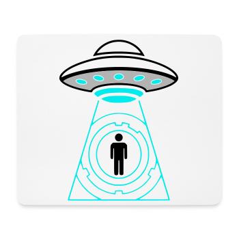 UFO Abduction Beam Me Up Vector - Mouse Pad (horizontal) - white - Front