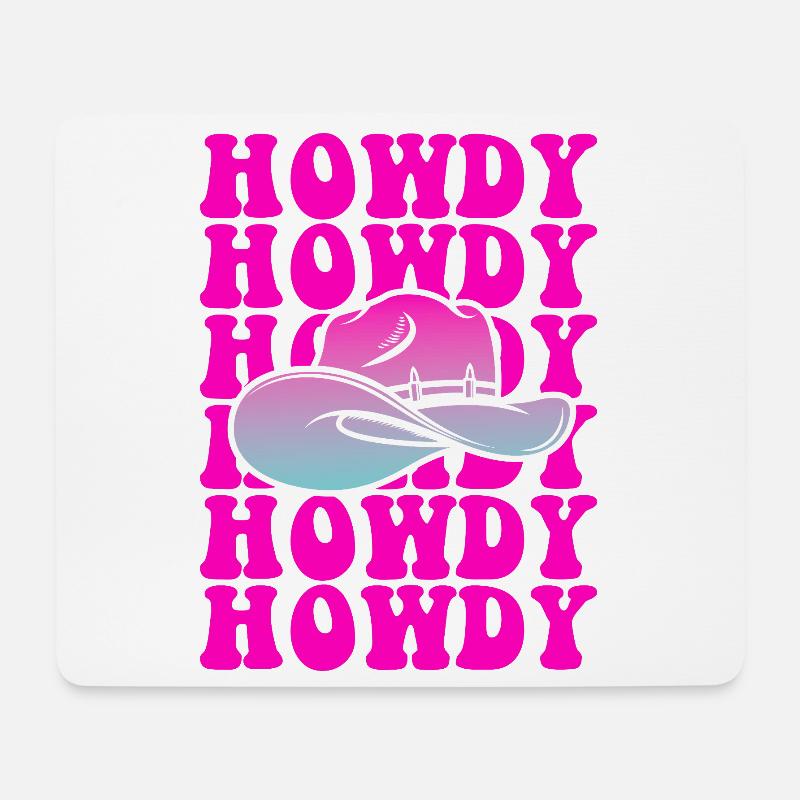 Howdy Pop Hat Farbverlauf - Mousepad (Querformat) - Weiß
