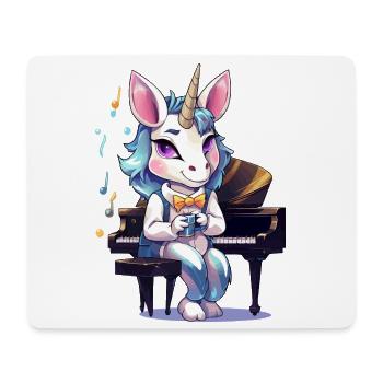 Piano Unicorn Artist Coffee - Mouse Pad (horizontal) - white - Front