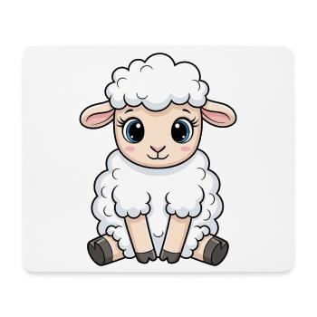 Kuscheliges Lamm Cartoon - Mousepad (Querformat) - Weiß - Vorne