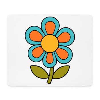 70s flower pattern retro flowerpower - Mouse Pad (horizontal) - white - Front