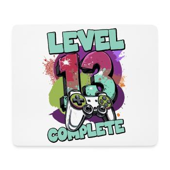 Level 13 Complete Gaming Splash years old - Mouse Pad (horizontal) - white - Front