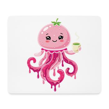 Kawaii Matcha Qualle süß - Mousepad (Querformat) - Weiß - Vorne