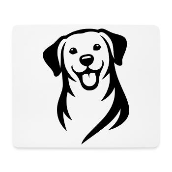 Chien - Tapis de souris (format paysage) - blanc - Devant