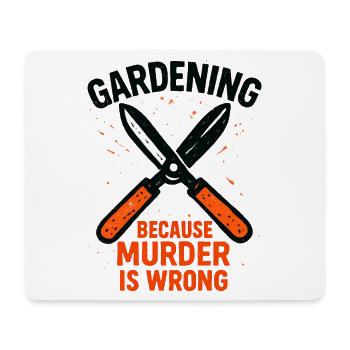 Sécateur Humour Jardinage Permaculture - Tapis de souris (format paysage) - blanc - Devant