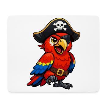 Pirate Perroquet - Tapis de souris (format paysage) - blanc - Devant