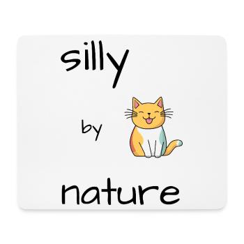 Silly Cat - Mouse Pad (horizontal) - white - Front