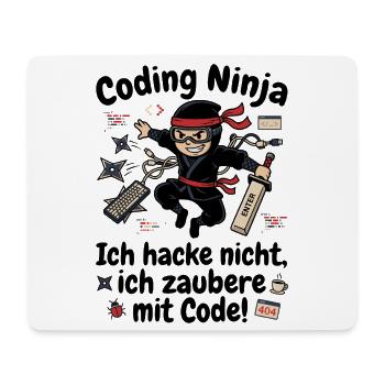 Coder Ninja Programmierer Humor - Mousepad (Querformat) - Weiß - Vorne