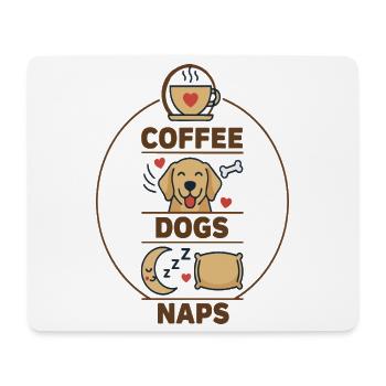 Coffee Dogs Naps Duo - Mouse Pad (horizontal) - white - Front