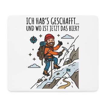 Bergsteiger Abenteuer - Mousepad (Querformat) - Weiß - Vorne