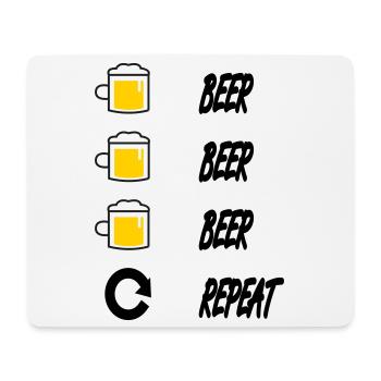 beer beer beer repeat - Mouse Pad (horizontal) - white - Front
