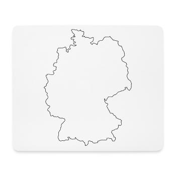 Deutschlandkarte - Mousepad (Querformat) - Weiß - Vorne