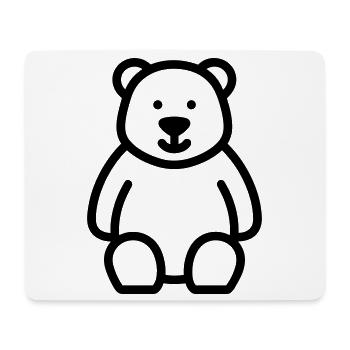 Bär - Mousepad (Querformat) - Weiß - Vorne