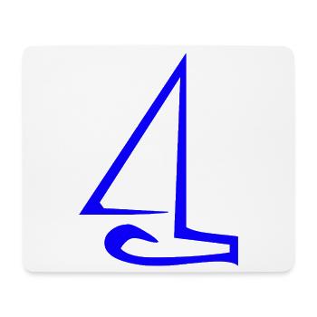 Voile - Tapis de souris (format paysage) - blanc - Devant