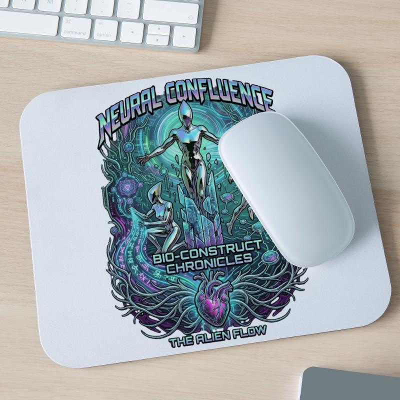Neural Confluence Bio-Construct Chronicles Mousepad (Querformat)