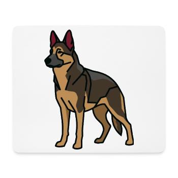 Deutscher Schäferhund - Mousepad (Querformat) - Weiß - Vorne