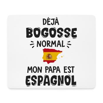bébé bogosse normal papa espagnol naissance - Tapis de souris (format paysage) - blanc - Devant