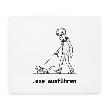 Exe Ausführen - Mousepad (Querformat) - Weiß - Vorne