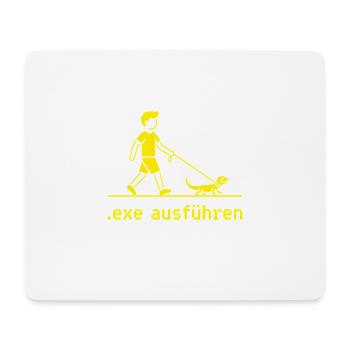 exe ausführen Informatiker Programmierer Geschenk - Mousepad (Querformat) - Weiß - Vorne