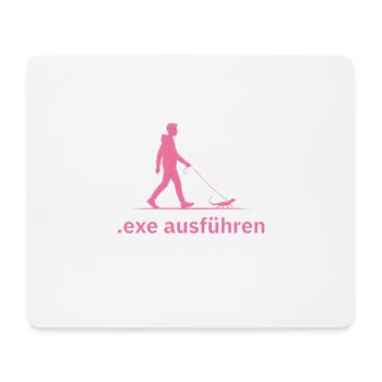 Exe Ausführen pink - Mousepad (Querformat) - Weiß - Vorne