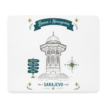 Sarajevo Denkmal Laternen-Motiv - Mousepad (Querformat) - Weiß - Vorne