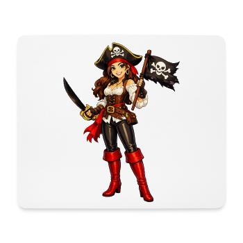 Pirate au sabre - Tapis de souris (format paysage) - blanc - Devant