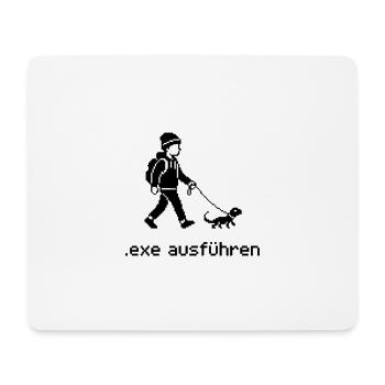 exe ausführen Sys ADMIN Systemadministrator Nerd - Mousepad (Querformat) - Weiß - Vorne