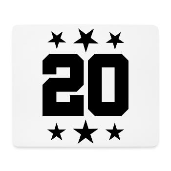 20 - Mousepad (Querformat) - Weiß - Vorne