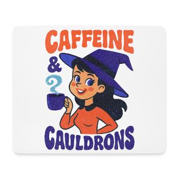 Sorcière de la caféine et des chaudrons - Tapis de souris (format paysage) - blanc - Devant