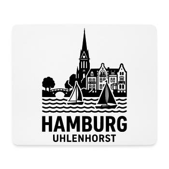 Hamburg Uhlenhorst Silhouette Alster - Mousepad (Querformat) - Weiß - Vorne