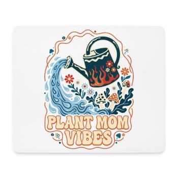 Plant Mom Vibes Retro Gartenmotiv - Mousepad (Querformat) - Weiß - Vorne