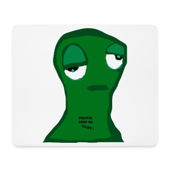 Politik Frust genervt  - Mousepad (Querformat) - Weiß - Vorne