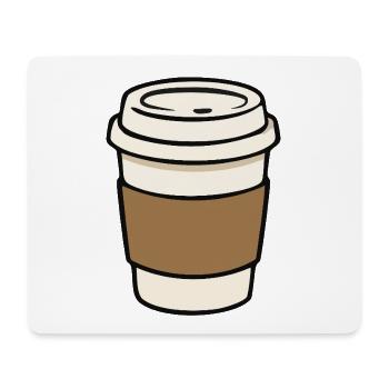 Blank Takeaway Coffee Cup Sticker Design - Mouse Pad (horizontal) - white - Front