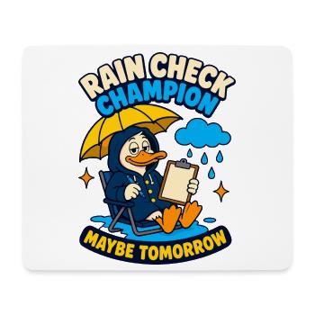 Rain Check Champion – Maybe tomorrow - Mouse Pad (horizontal) - white - Front