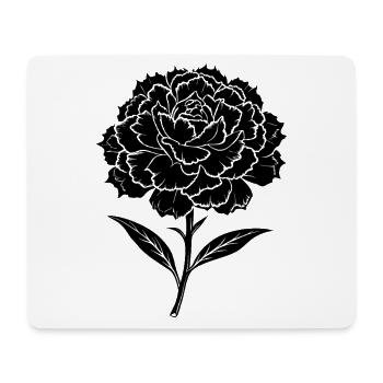 Fleur de Œillet - Tapis de souris (format paysage) - blanc - Devant