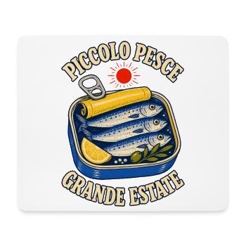 Sardinen Retro - Piccolo Pesce Grande Estate - Mousepad (Querformat) - Weiß - Vorne