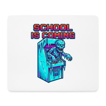 L’école arrive Arcade Pixel Art de Zombies - Tapis de souris (format paysage) - blanc - Devant