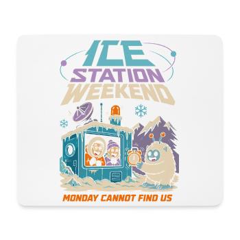 Eisstation Wochenende Winter Humor - Tapis de souris (format paysage) - blanc - Devant