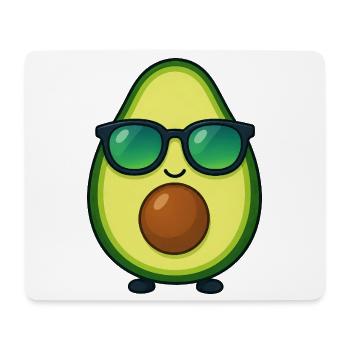 Avocado Gemüse Sommer Sonnenbrille Kawaii - Mousepad (Querformat) - Weiß - Vorne