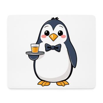 Pinguin-Kellner - Mousepad (Querformat) - Weiß - Vorne