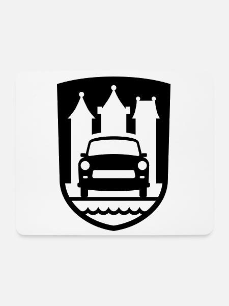 Trabi Motorsport Zwickau (Farbe änderbar) - Mousepad (Querformat) - Weiß