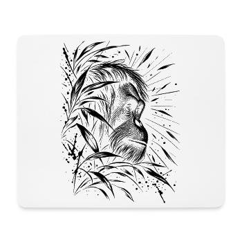 Orang Utan - Mousepad (Querformat) - Weiß - Vorne