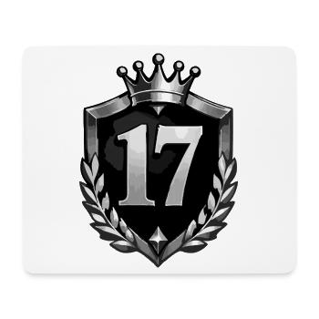 Königliche 17 Krone Lorbeer - Mousepad (Querformat) - Weiß - Vorne